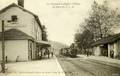 LE GRAND-LEMPS (Isère) - La gare du PLM - Arrivée d'un train - Editeur : Soulier-Bernard.