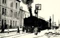 LANGOGNE (Lozère) - La gare et le train en 1958.