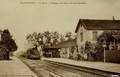 VALMONDOIS (S. et O.) - La gare - Passage d'un train de marchandises - Editeur : Frémont à Beaumont-sur-Oise.