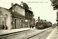 LUSSAC les CHATEAUX (Vienne) - La gare - Arrivée d'un train - Editeur : Martin.