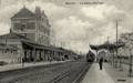 BEAUNE (Côte d'Or) - La Gare, côté voies et le Train (carte toilée).
