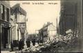 Cp Louvain Leuven Flämisch Brabant, La rue de Diest, vers la gare, Kriegszerstörungen, I. WK