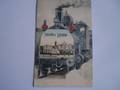 Leuven - Louvain // Souvenir de Louvain.La Gare et la statue Van de Weyer...dans une locomotive // used 1907