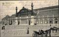 Cp Mechelen Malines Flandern Antwerpen, La gare, Blick auf den Bahnhof, Straßenseite, Kutschen
