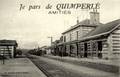 47 - "Je pars de QUIMPERLE (Finistère) - Amitiés" - La gare et le train - Editeur : Artaud et Nozais à Nantes.