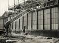 97332, Gezicht op een deel van het uitgebrande Centraal Station (Stationsplein) te Utrecht na de brand in de avond van 17 december 1938., Polygoon, Nederlands Fotobureau, fotograaf