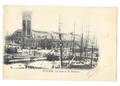 Oostende La Gare et les Bassins avec des Bateaux ( carte de début 1900 )