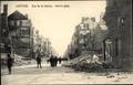 Cp Louvain Leuven Flämisch Brabant, Rue de la station, vers la gare, Kriegszerstörungen, I. WK