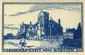 13172, Gezicht op de voor- en rechtergevel van het station te Amersfoort.