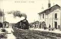 BUGEAT (Corrèze) - La gare et le train.