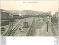 ESPAGNE. Irun. Estacion del Norte. Trains et locomotive à vapeur dans la Gare