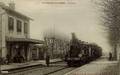 LA CHAPELLE la REINE (Seine et Marne) - La gare et le train - Editeur : J. Rumeau, photographe.