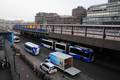 807184, Gezicht op het Stationsplateau boven het Stationsplein te Utrecht, tijdens de herinrichting van het plateau als tijdelijke opslagplaats voor de winkels rond het Centraal Station., Het Utrechts Archief, fotograaf