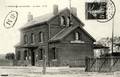 3 - FRESNOY le GRAND (Aisne) - La cour de la gare - Editeur : P.D.