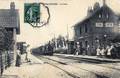 EBBLINGHEM (Nord) - Vue intérieure de la Gare - Arrivée d'un Train.