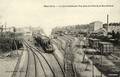 10 - FLERS (Orne) - La Gare (intérieur) - Vue prise du Pont de la rue Schentz.