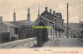 CPA THEUX LA GARE ( CHEMIN DE FER STATIE STATION GARE TRAIN ) DECHIRURE ANGLE