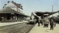 Melun - La gare avec l'arrivée d'un train - Sans éditeur ni numéro.