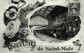 Souvenir de Saint-Malo (Train en gare, fantaisie) - Editeur : ELD.