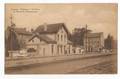 Grand-Halleux La Gare et Hôtel du Pensionnat carte postale ancienne Grandhalleux Vielsalm