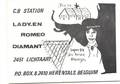 LICHTAART-C.B STATION-LADY. EN ROMEO DIAMANT-Q.S.L-KAART-ZIE 2 SCANS
