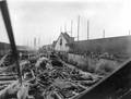 123139, Gezicht op het dak van het Centraal Station (Stationsplein) te Utrecht, na de brand in de avond van 17 december 1938., Onbekend