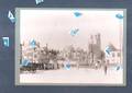Lier foto photo oude reproductie - Antwerpsesteenweg ter hoogte van Station 1914 1918 oorlogsschade met Duitse wachtpost