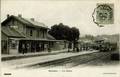 AUMALE (Seine-Inf.) - La Gare et le Train - Editeur : Surville, libraire.