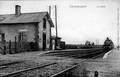 CHAMPAGNE (Sarthe) - La gare et le train.