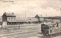 Libramont - la Gare (top animation, loco, 1910.....morsures du temps sur bord droit..)
