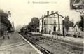 500 - NOUAN le FUZELIER (Avec un "Z") - Loir et Cher - La gare et l'arrivée d'un train - Editeur : Bardet.