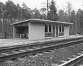 166363, Gezicht op de ploegbergplaats (ploegbaaskeet) van N.S. (Weg en Werken, wegonderhoud) bij het N.S.-station Driebergen-Zeist te Driebergen-Rijsenburg., Nederlandse Spoorwegen, fotograaf