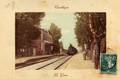 COURTHEZON (Vaucluse) - La gare et le train - 1910.