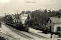 VILLEDIEU (Manche) - La gare et le train.