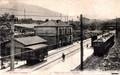 7 - VINCA (P. O.) - Vue intérieure de la gare avec l'automotrice électrique.