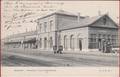 Hasselt Station Vue interieure 1911 Belle Obliteration vers Corbeil Postzegel Stamp Leopold II 10 ct. Geanimeerd