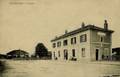BAZANCOURT (Marne) - La cour de la gare - Editeur : Guerlet-Gavet.