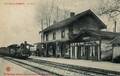 VILLARS les DOMBES (Ain) - Arrivé d'un train en gare de Villars-Chalamont - Editeur : B.Ferrand à Bourg en Bresse.