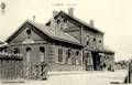 CORBIE (Somme) - La cour de la Gare - Editeur : Lucien Bleux.