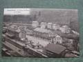 TROIS PONTS - LA GARE, LA PLACE ET LE SALM 1937 ( train )