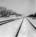 166757, Gezicht op het besneeuwde emplacement van het N.S.-station Workum te Workum., Nederlandse Spoorwegen, fotograaf