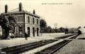 BOISSY L'AILLERIE (Seine et Oise) - La gare - Arrivée d'un train - Editeur : René Thomas, buraliste.