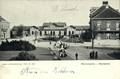 164971, Gezicht op het Stationsplein te Roermond, met op de achtergrond het S.S.-station Roermond.