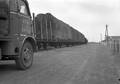 803818, Afbeelding van goederenwagens op de laad- en losplaats van het N.S.-station Baflo te Baflo, met links een vrachtwagen van de V.T.B. te Baflo., Nederlandse Spoorwegen, fotograaf