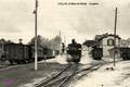 CALLAC (Côtes-du-Nord) - La gare et les trains.
