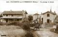 3061 - FLEURIEUX sur L'ARBRESLE (Rhône) - Le passage à niveau (à droite) et la gare (à gauche) - Editeur : Simon Farges à Lyon.