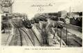 FLERS (Orne) - La gare, vue du pont de la rue Schnetz - Editeur : A.Buisson n°2.