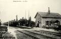 CRISSE (Sarthe) - La gare - Arrivée d'un train.
