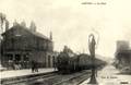 AUFFAY (Seine-Inférieure) - Intérieur de la gare et arrivée d'un train - Editeur : H.Gaudel.