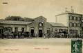 PONTOISE - La cour de la Gare - Editeur : E.Rigault, imprimeur.